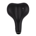 Carbon Comfortable Bike Saddle with Leather Cover Black